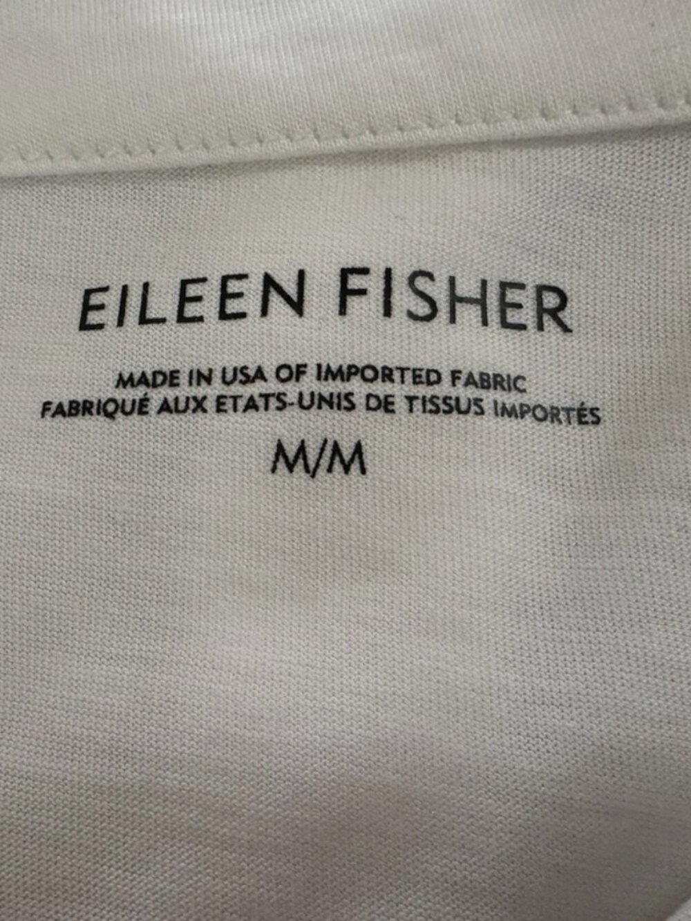 EILEEN FISHER White Organic Cotton Shirt Dress Tunic Medium White - Picture 3 of 6